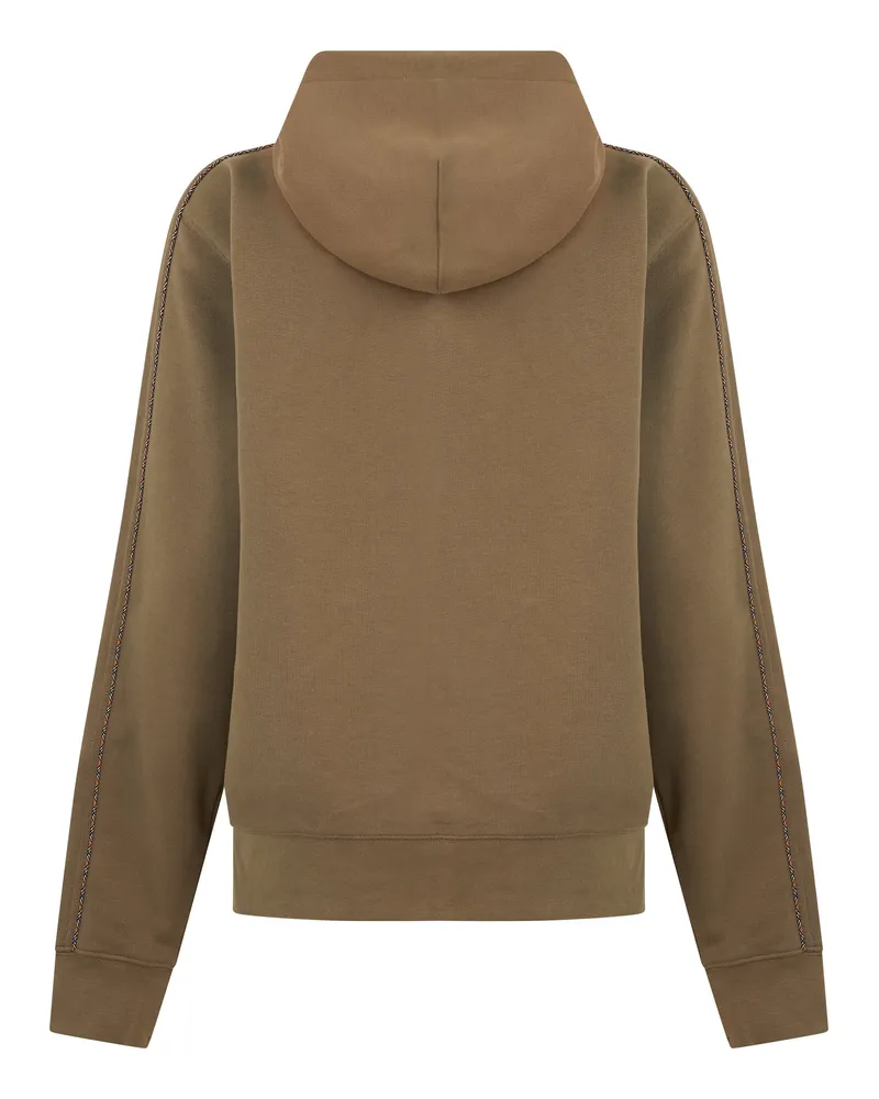 Burberry Men Hoodie Finch Brown Cotton Jumpers Sweater Brown