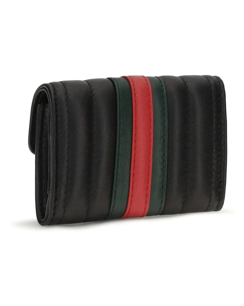 Gucci Marmont Web Wallet — Black Black