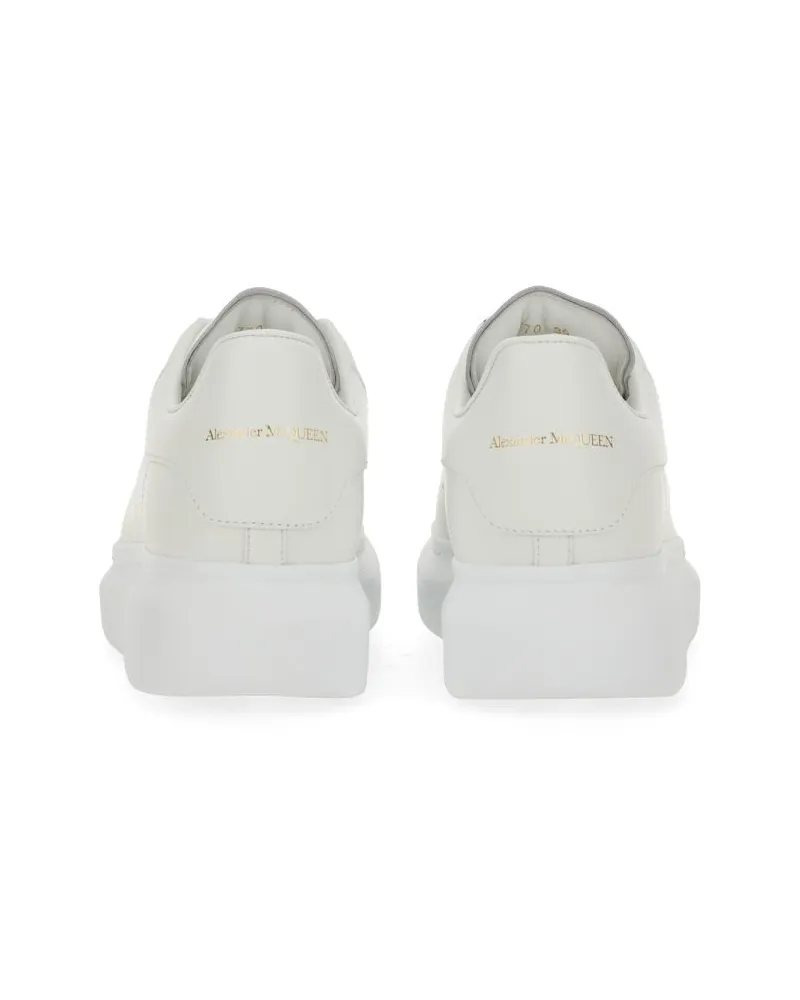 Alexander McQueen Oversized Calf Leather Sneaker — White White