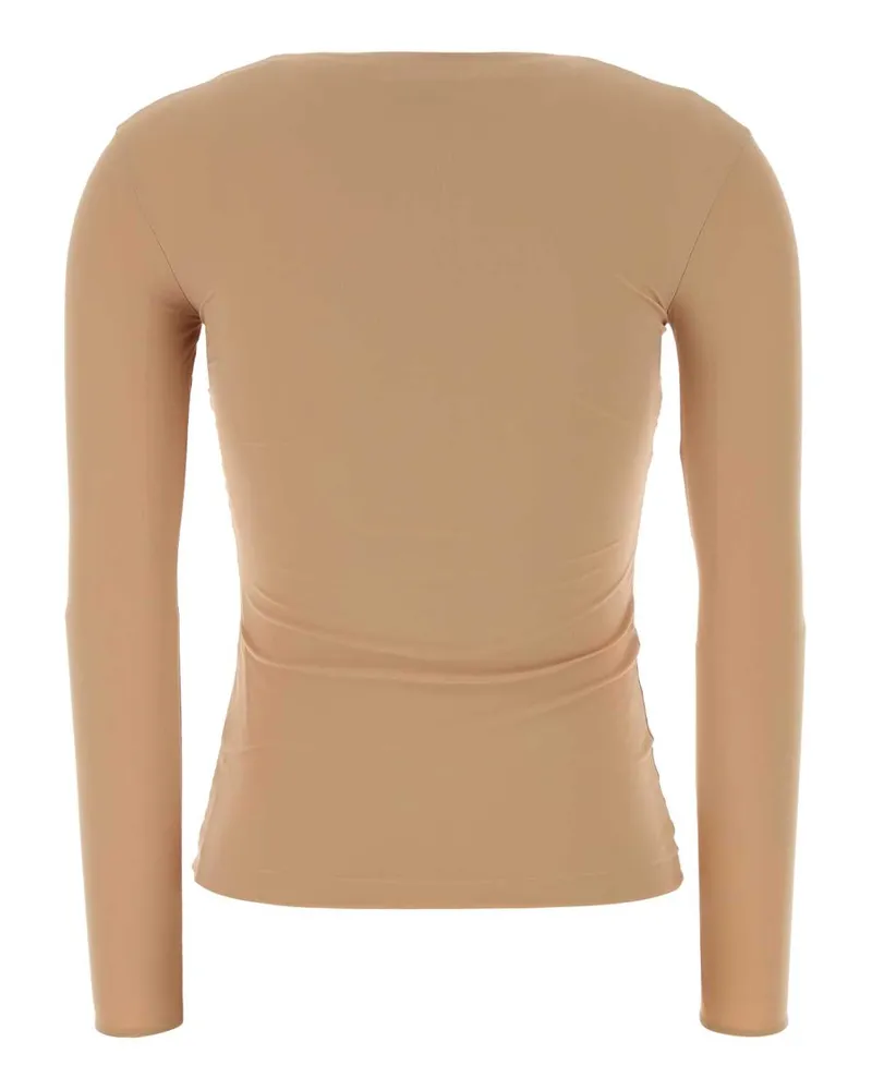 Jil Sander Stretch Nylon Top — Beige Beige