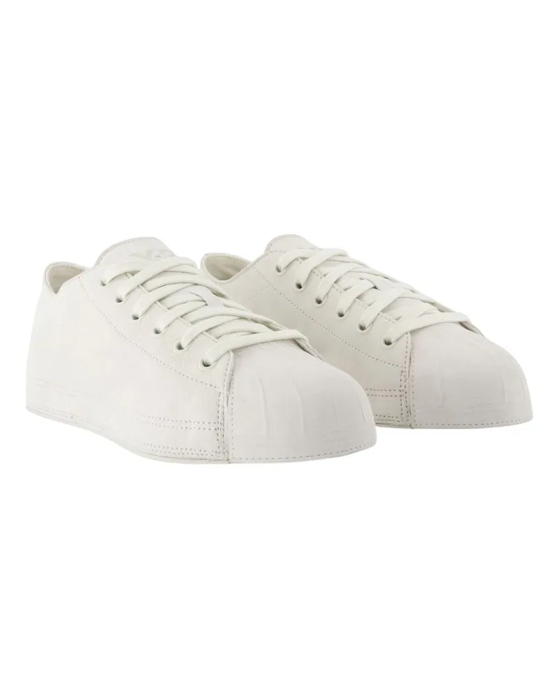 Y-3 Unisex Nizzastar Lo Sneakers -  Leather Grey White Shoes White