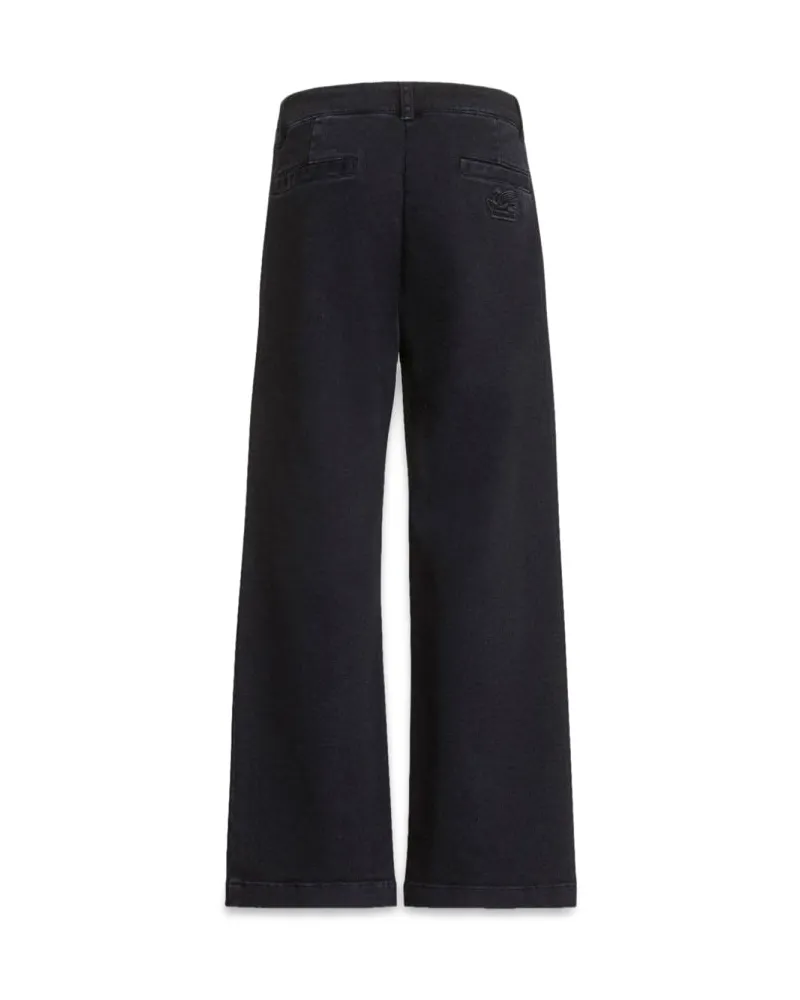 Etro Cotton-Blend Trousers — Blue Blue