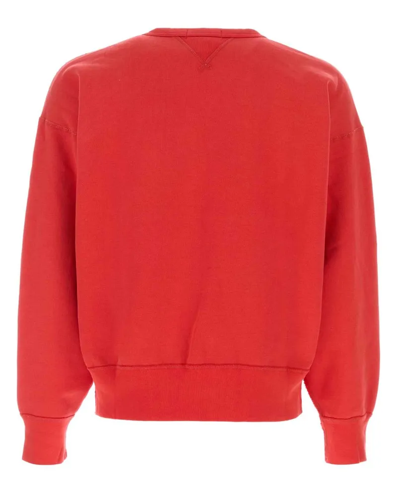 Ralph Lauren Men's Red Cotton Blend Sweatshirt Sunrisered Exterior: Polyester Felpe Sweater Red