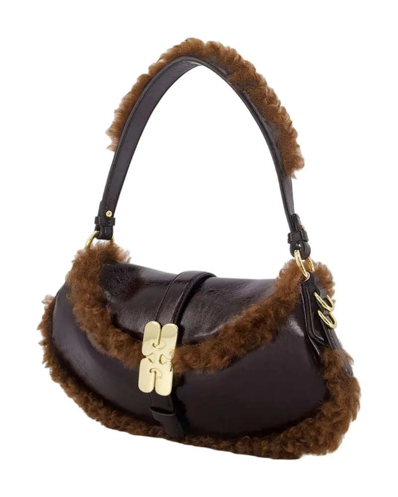 Ganni Synthetic Shoulder Bag — Brown Brown