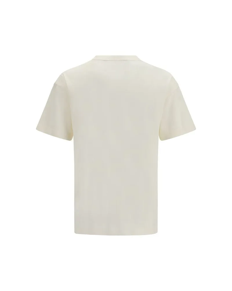 Palm Angels Men's Beige Cotton T-Shirt Beige