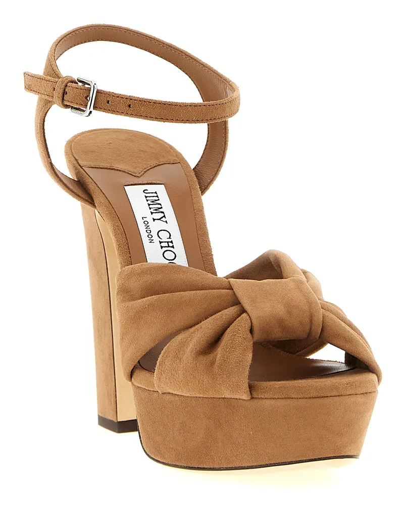 Jimmy Choo Heloise Platform Heel — Camel Camel
