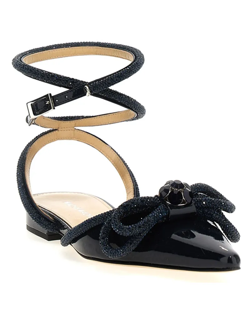 Mach & Mach Women's Blue Calfskin Ballet Flats Blue
