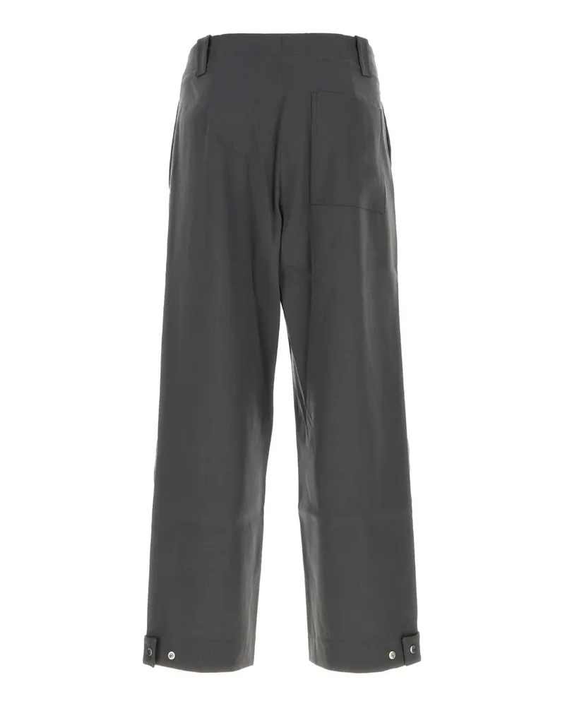 OAMC Men's Charcoal Cotton Pant Grey Exterior: Wool Pantaloni Trousers Gray