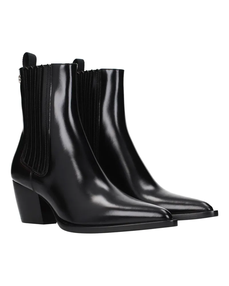 Dior Leather Ankle Boot — Black Black