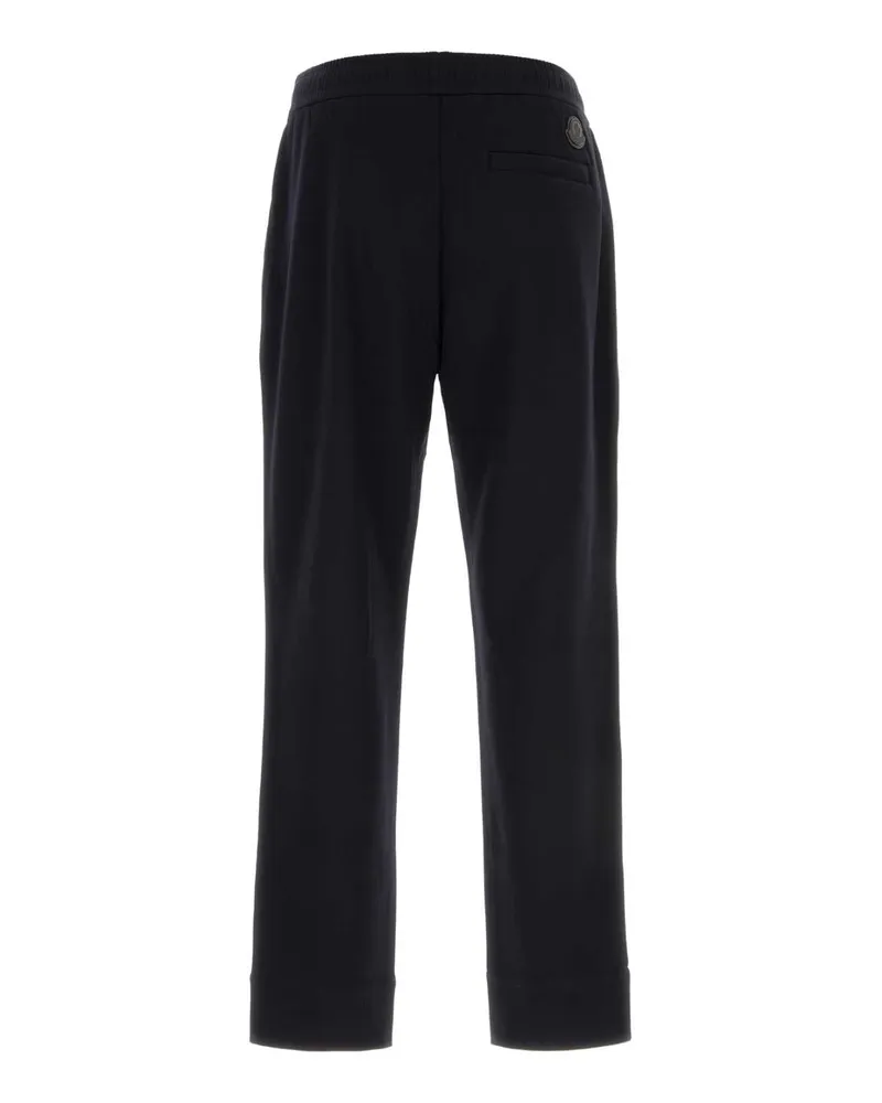 Moncler Men's Midnight Blue Cotton Blend Joggers 779 Exterior: Nylon Pantaloni Navy