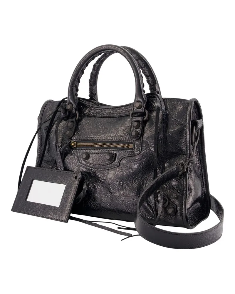 Balenciaga Women's Le City Bag S Leather Black Lambskin Handbags-purses Black
