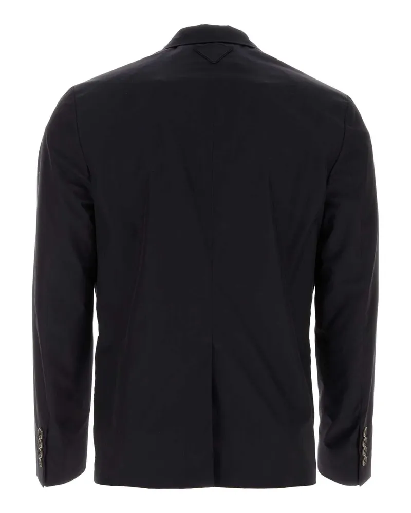 Prada Men's Midnight Blue Cotton Blazer Bleu Exterior: Giacche E Gilet Jacket Navy