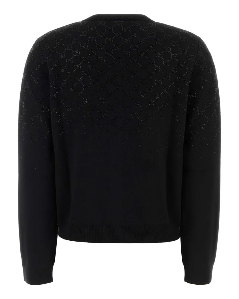 Gucci Women's Black Wool Blend Cardigan Blackmix Maglieria Black