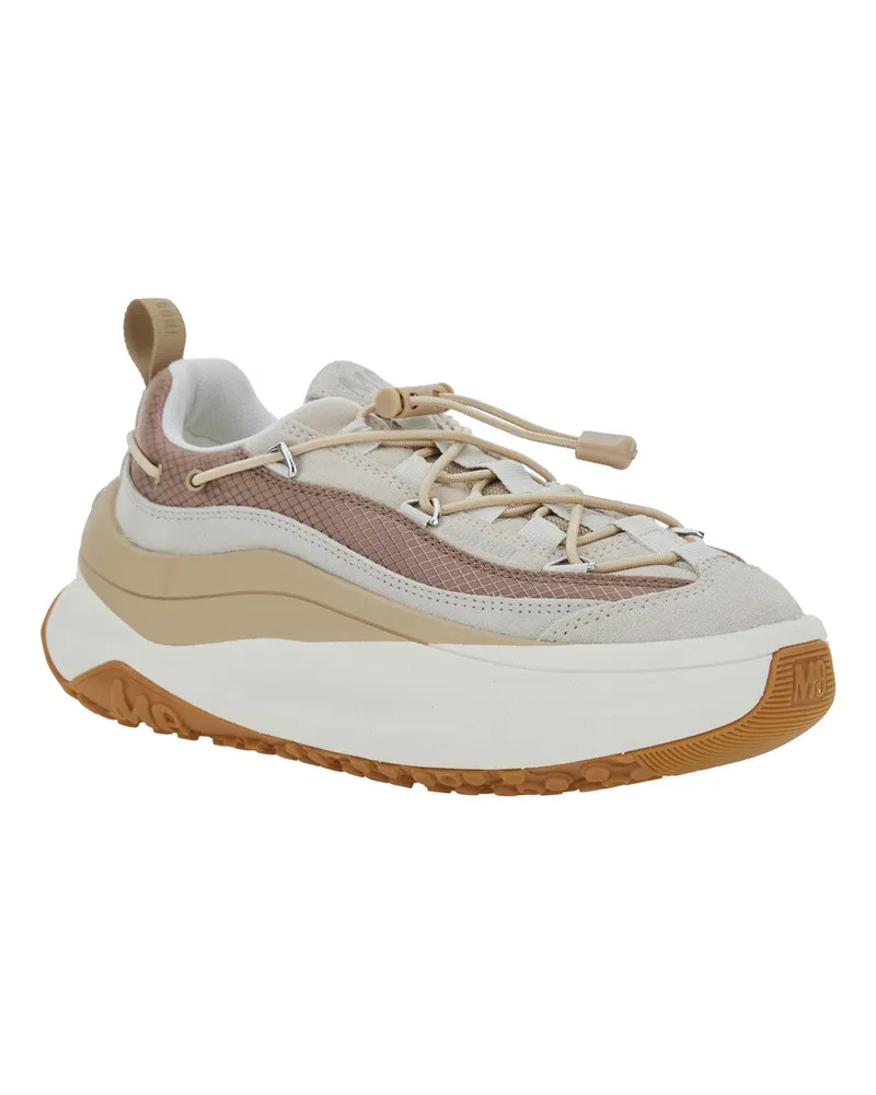 Moon Boot Women's Beige Low Top Sneakers With Logo Cow Trainers Beige