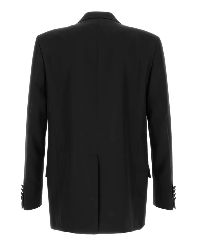 Gucci Men's Double-Breasted Wool Blazer Black Polyester Blazers Black