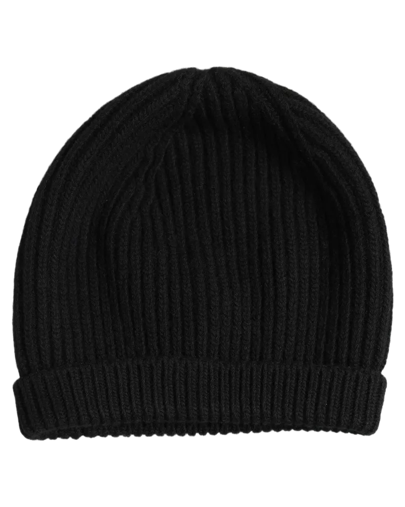 Dolce & Gabbana Men Black Wool Knitted Winter Beanie Capello One Hat Virgin Black