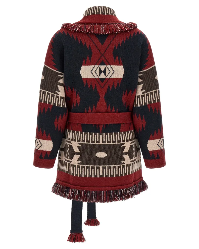 Alanui Icon Cardigan — Burgundy Burgundy