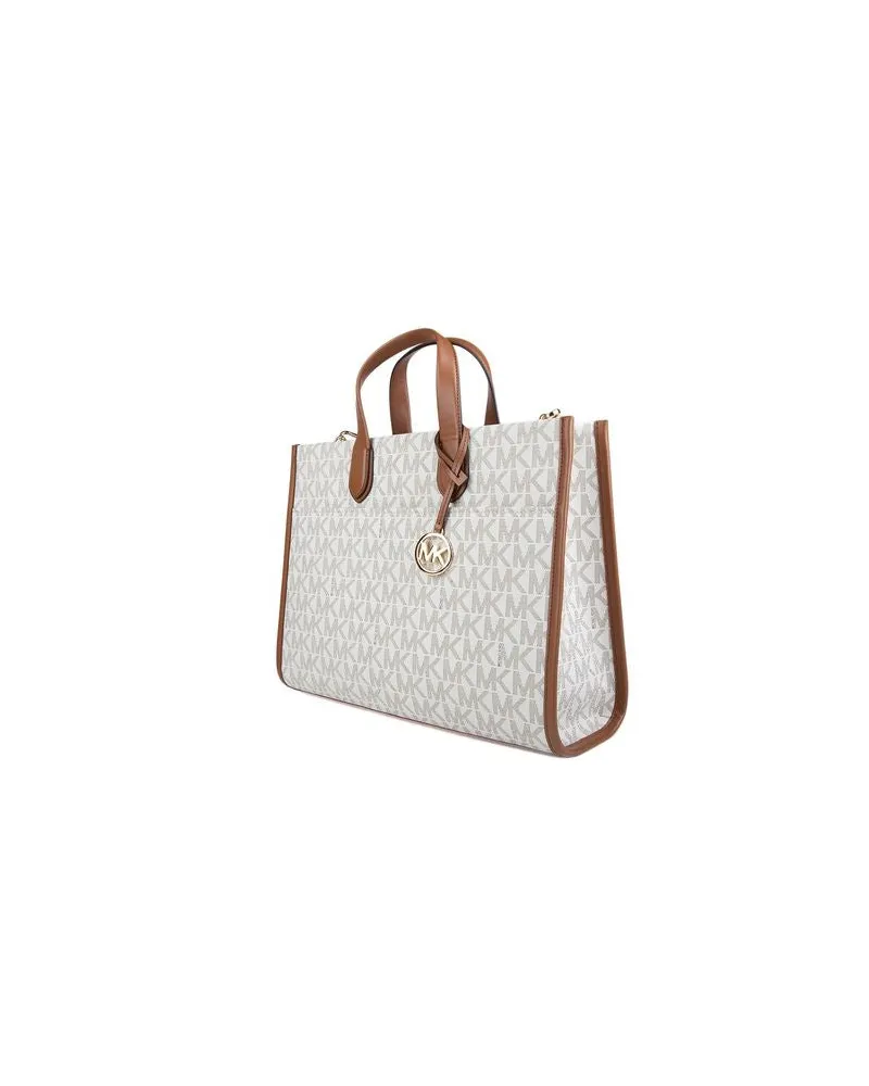 Michael Kors Women's Tote Bag Vanilla-Luggage 89.coated Canvas - Tote-Bags Vanilla/luggage Beige