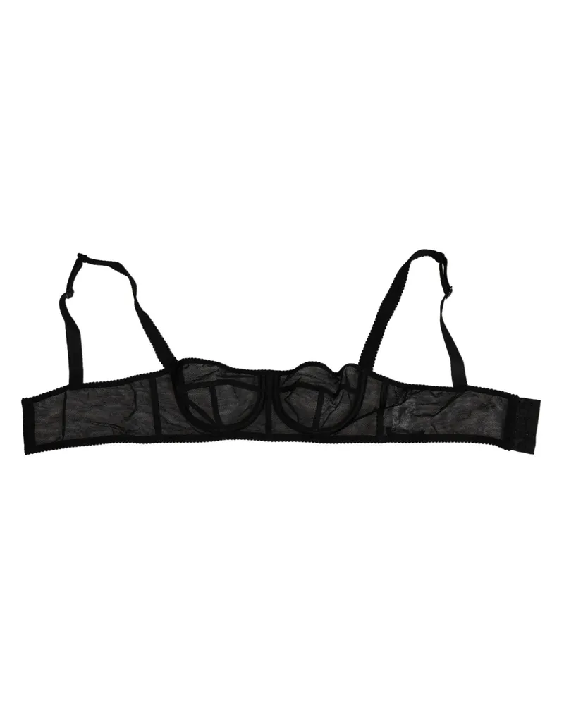Dolce & Gabbana Women Black Floral Underwired Balconette Bra Underwear Co+21+pa Clothing Black