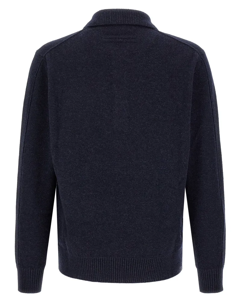 Ermenegildo Zegna Wool and Cashmere Polo Shirt — Navy Navy