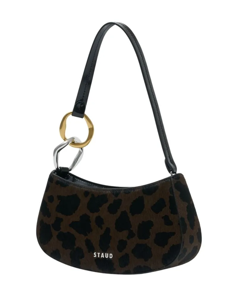 STAUD Women's Ollie Shoulder Bag -  Leather Multicolor Calfskin Shoulder-Hobo-Bags Multicolor