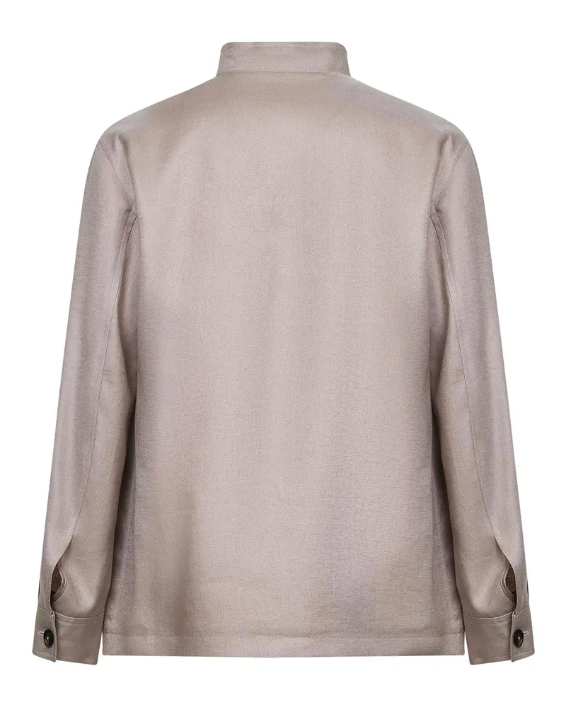 Tagliatore Men's Jacket Tempest Linen Dove Grey Beige Beige