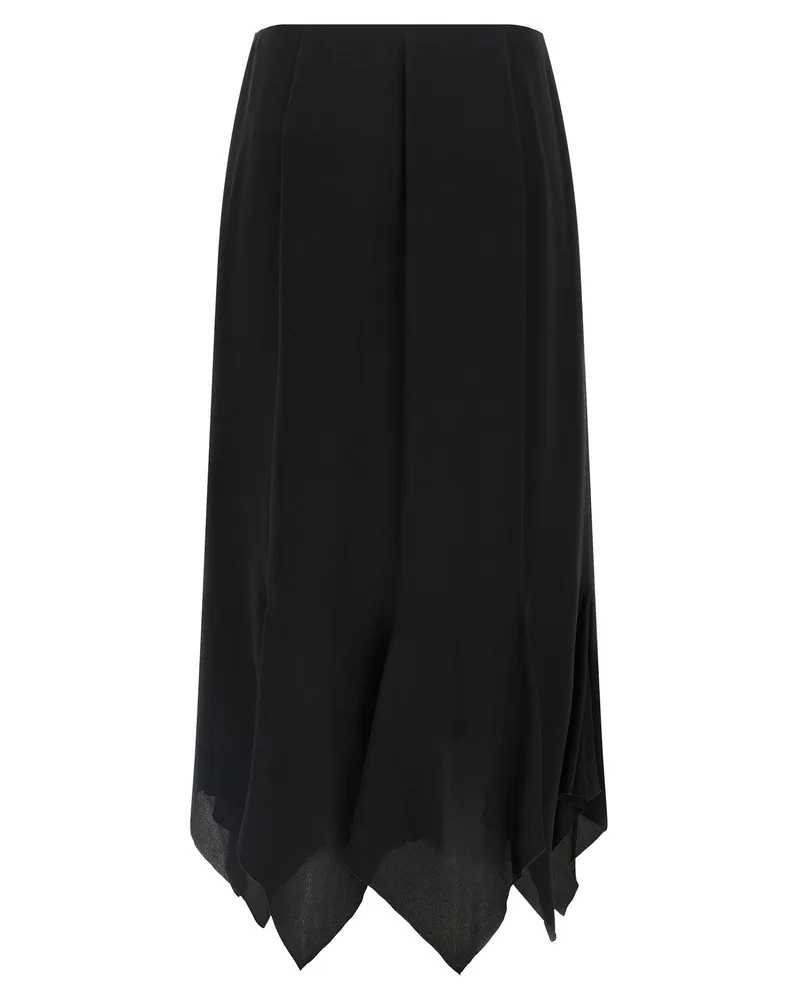 Valentino Garavani Women's Black Silk Midi Skirt Black