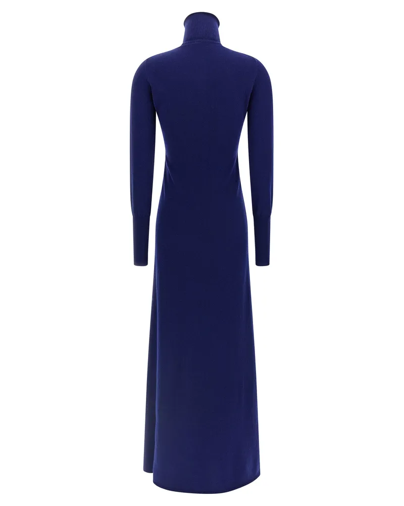 Tom Ford Women Blue Cashmere Long Dress Blue