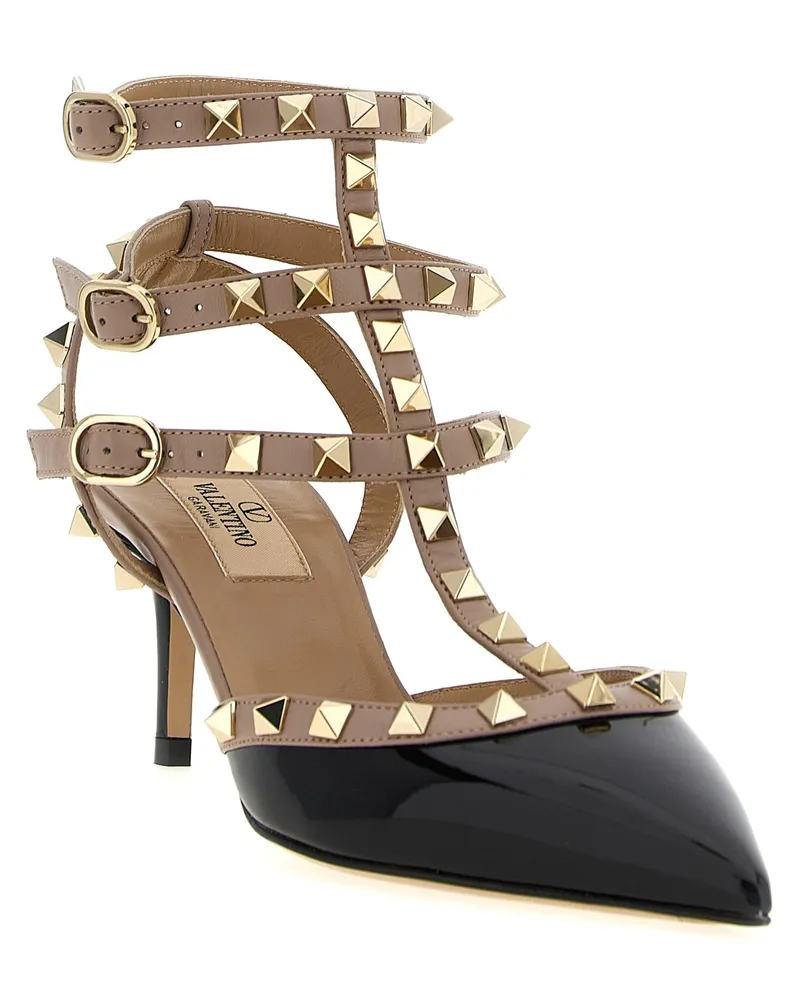 Valentino Garavani Women's Multicolor Lamb Leather Mid Heel Pumps Multicolor