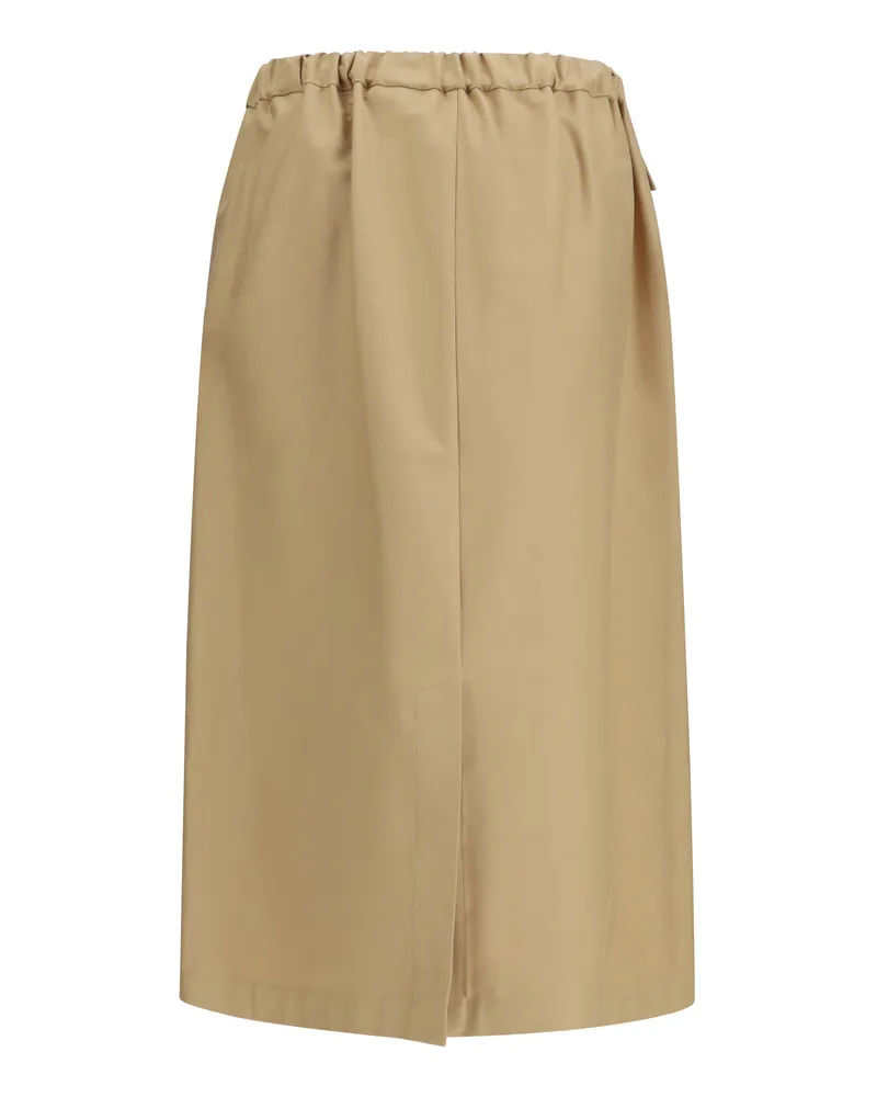 Fabiana Filippi Women's Cotton Midi Skirt Acero Cotton; Elastane Beige