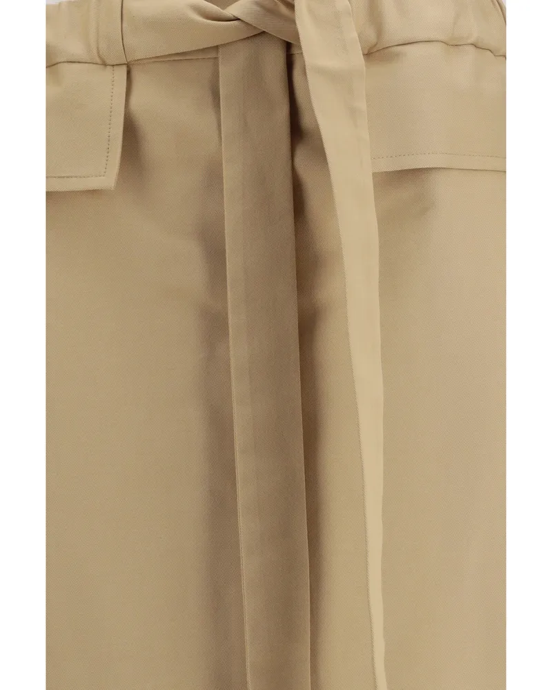 Fabiana Filippi Women's Cotton Midi Skirt Acero Cotton; Elastane Beige