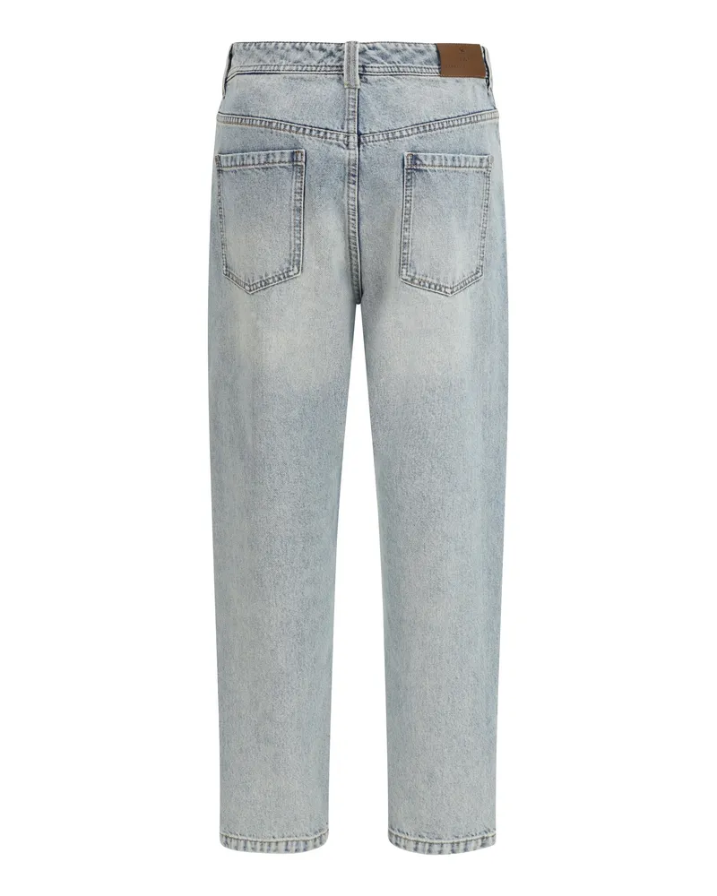 Brunello Cucinelli Women's Straight Jeans Light Vintage Denim Cotton Gray