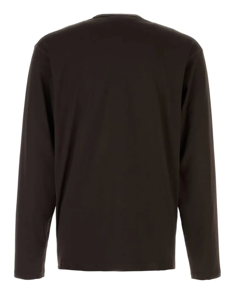 Jil Sander Men's Chocolate Stretch Polyester T-Shirt Ganache Poliestere Elastan Brown
