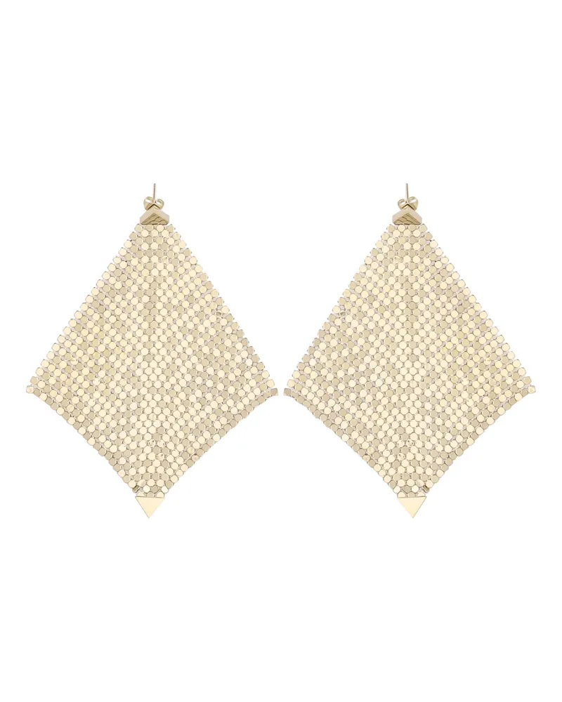 Paco Rabanne Women's Earrings Pixel Chainmail Gold Brass Gold