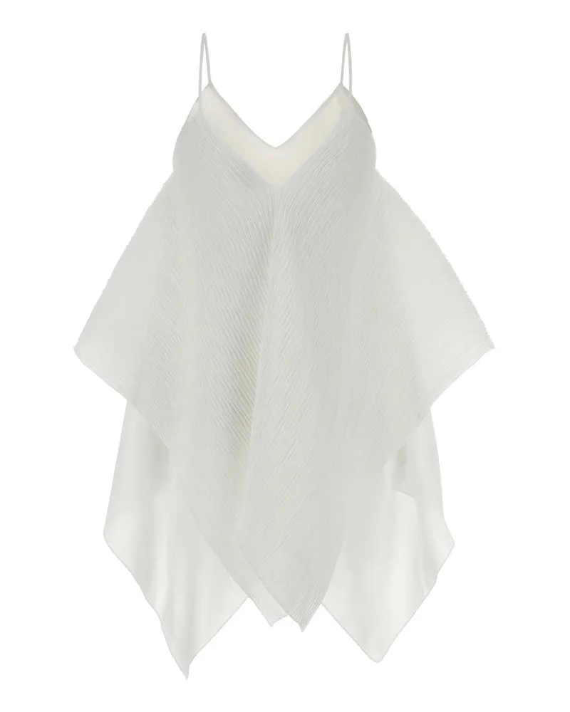 J.W.Anderson Plissé Polyester Tank Top — White White