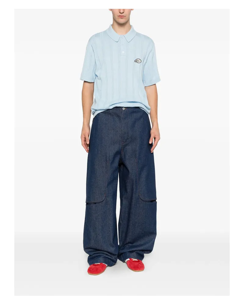 KidSuper Liblu Polo Shirt — Blue Blue