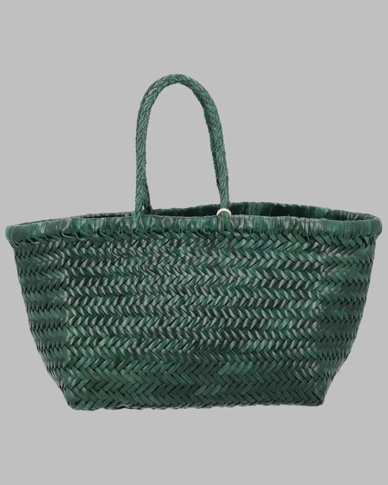 Dragon Diffusion Triple Jump Leather Tote Bag — Green Green