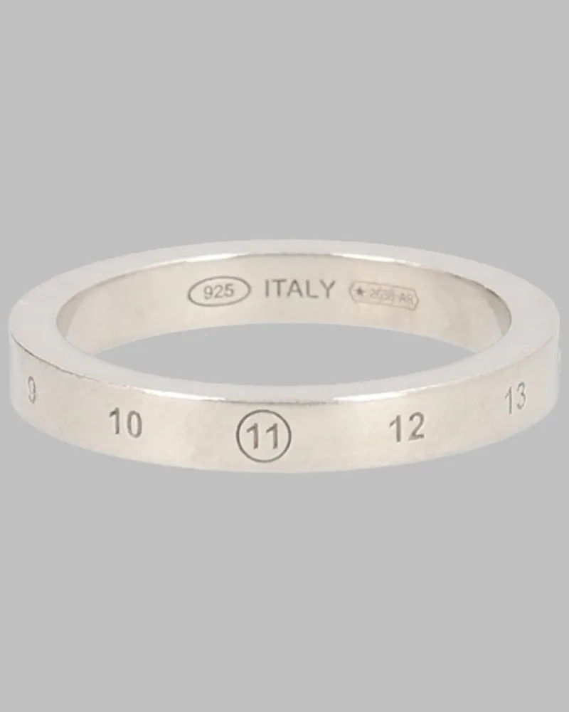 Maison Margiela Unisex Ring Numeric Silver Rings Silver
