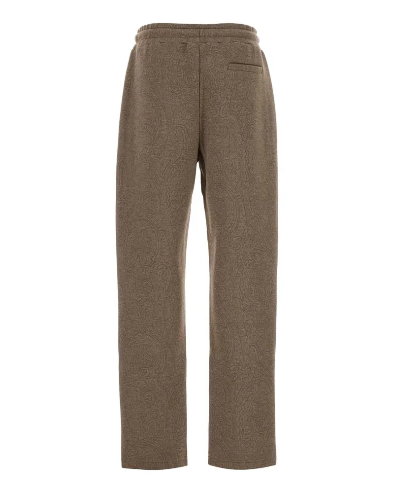 Etro Men's Printed Jersey Joggers S8466 Exterior: Viscose Nylon Pantaloni Trousers Brown