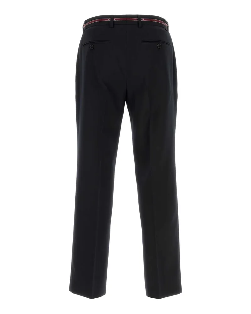 Gucci Men's Midnight Blue Wool Pant Blue-Red Exterior: Pantaloni Blue/red Blue