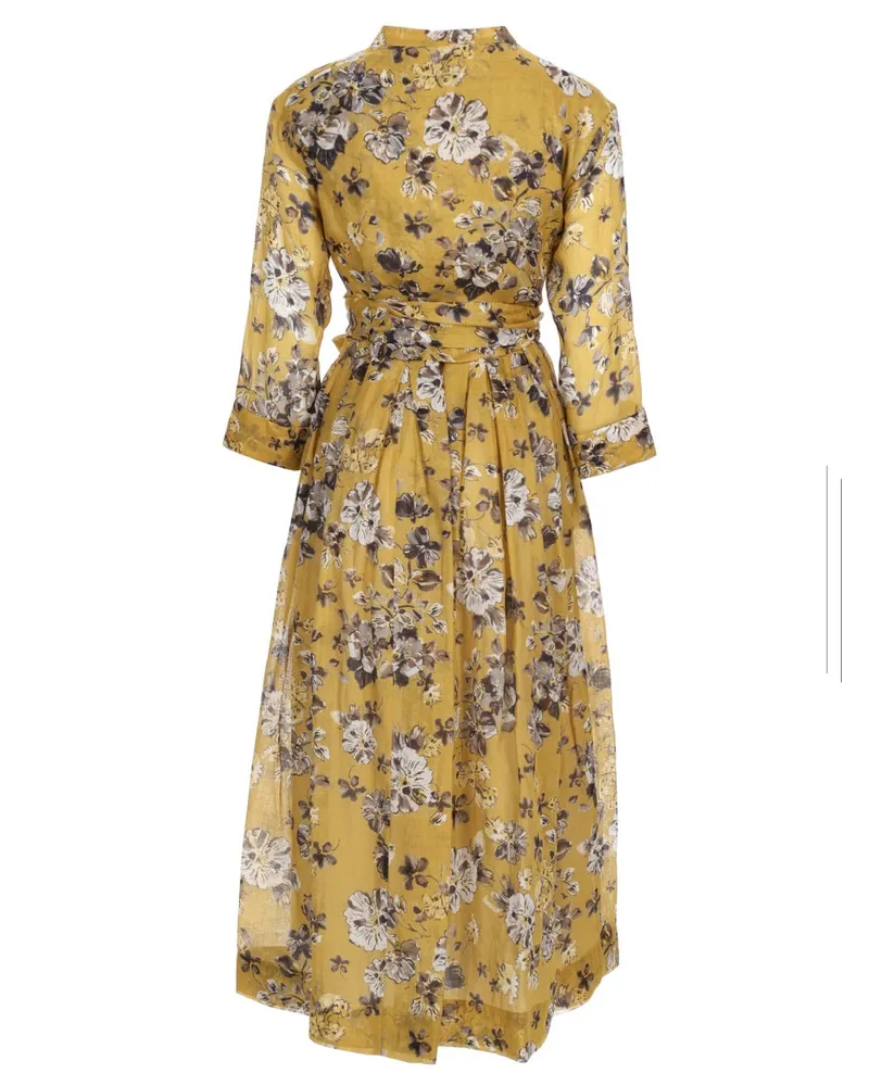 Max Mara Estremo Maxi Dress — Yellow Yellow