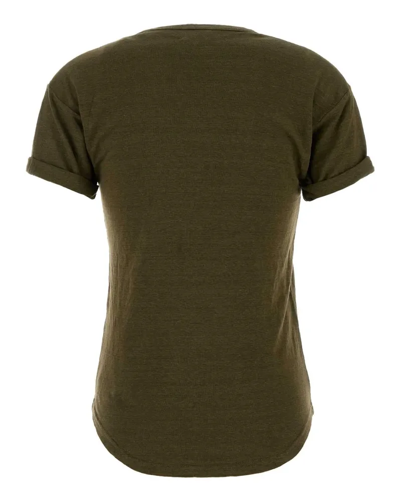 Étoile Isabel Marant Women Army Green Linen Koldia T-Shirt Khaki-Pink Matiere Principale:lin Khaki/pink Green