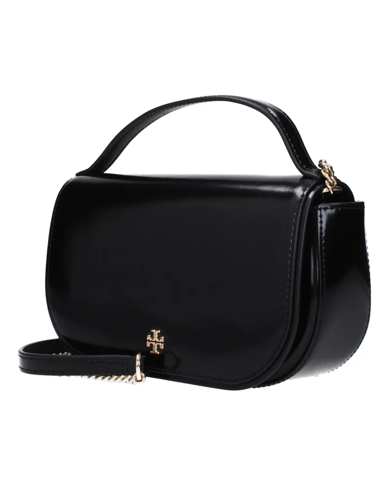 Tory Burch Women's Black Leather Handbag Bag Black