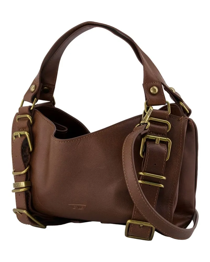 Diesel Leather Shoulder Bag — Brown Brown