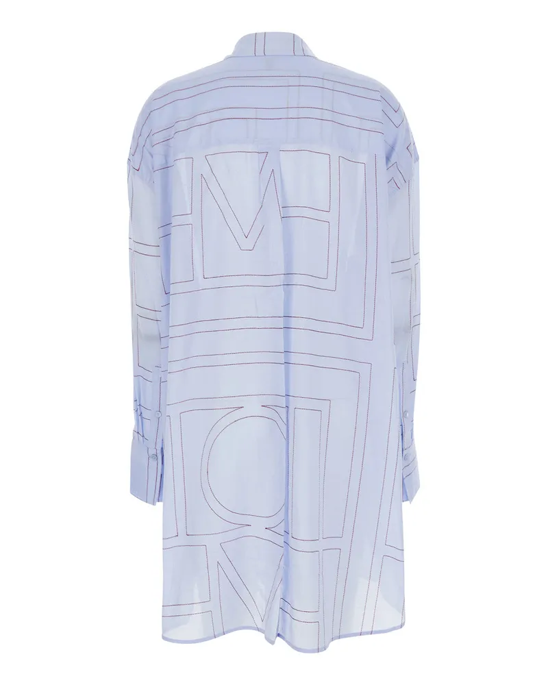Totême Long Summer Shirt Dress — Blue Blue
