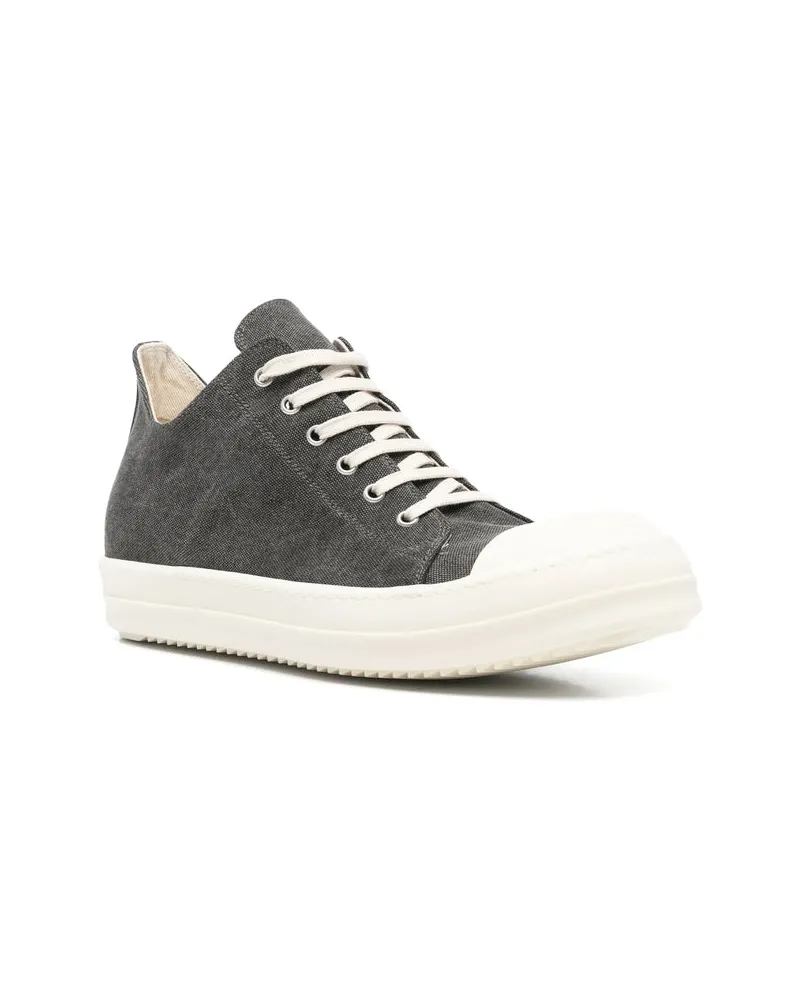 DRKSHDW by Rick Owens Canvas Low-Top Sneakers — Gray Gray