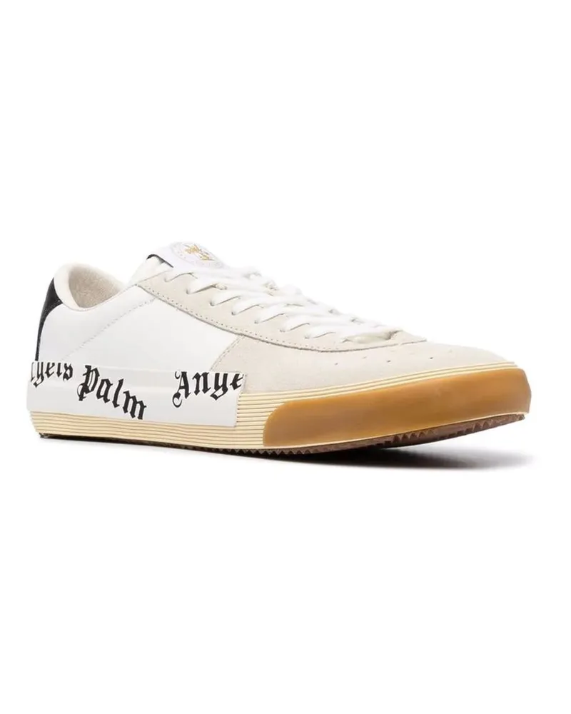Palm Angels Men's Beige Calfskin Low Top Sneakers Beige
