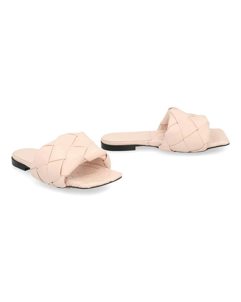 Bottega Veneta Women's Multicolor Leather Flat Sandals Beige