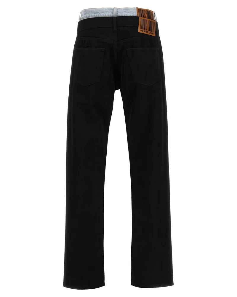 VTMNTS Contrast Double Waist Jeans — Black Black