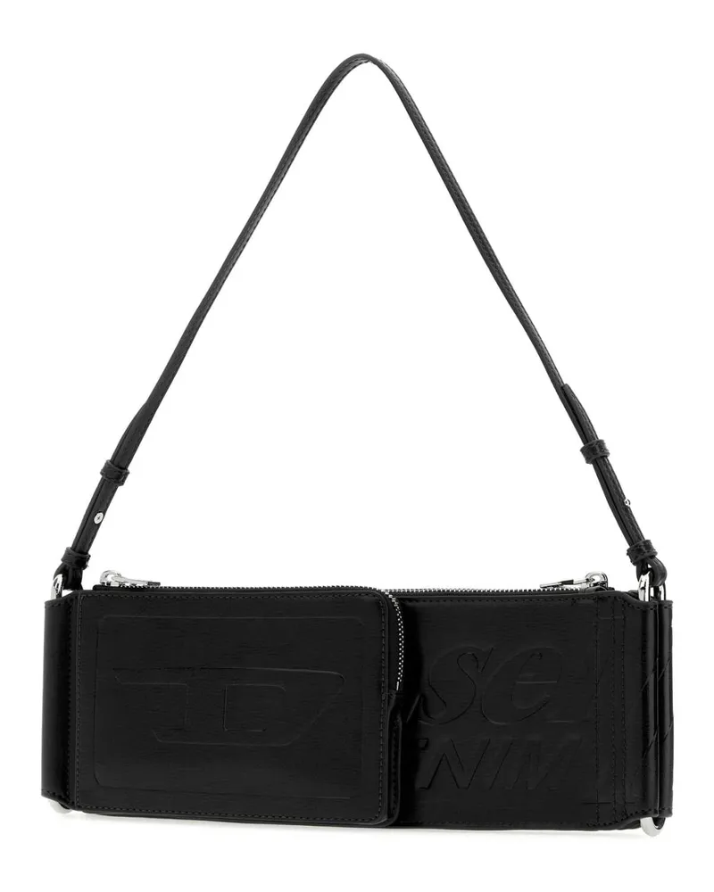 Diesel Women's Black Synthetic Leather Flag-D Shoulder Bag T8013 Borse A Mano Black